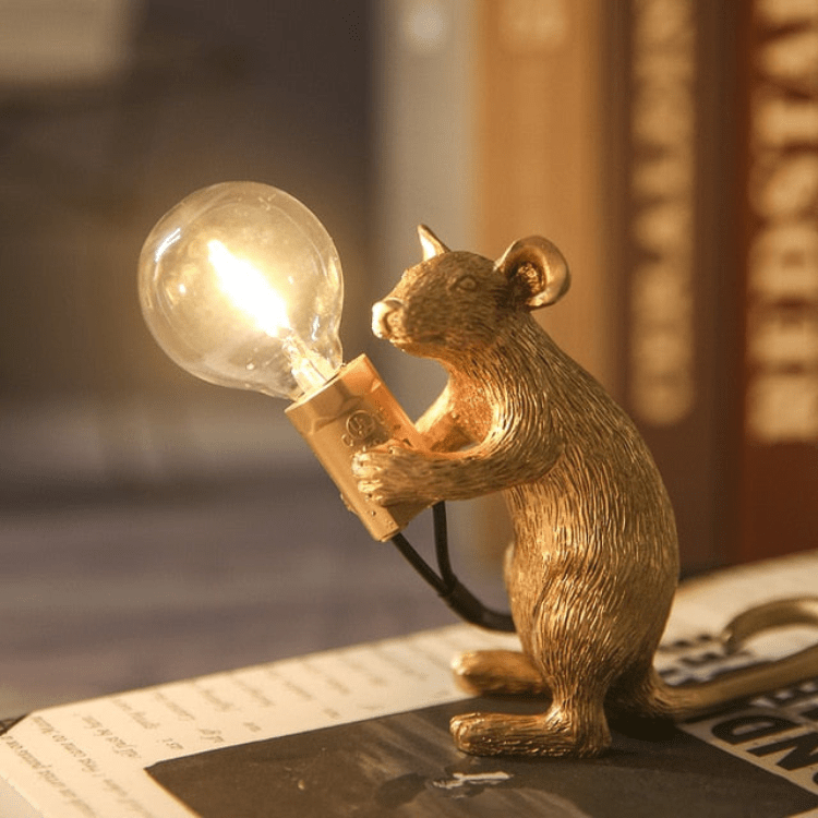 Kreative Maus-Schreibtischlampe mit künstlerischem Design und LED-Beleuchtung – ideal für verspielte Räume