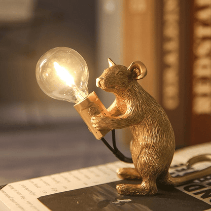 Kreative Maus-Schreibtischlampe mit künstlerischem Design und LED-Beleuchtung – ideal für verspielte Räume