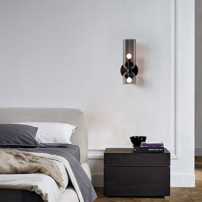 Flute – Elegante Wandleuchte aus Glas und Eisen im Retro-Stil