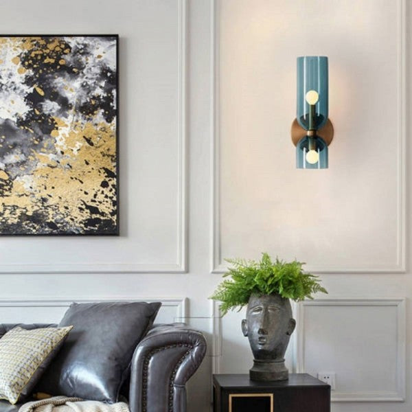 Flute – Elegante Wandleuchte aus Glas und Eisen im Retro-Stil