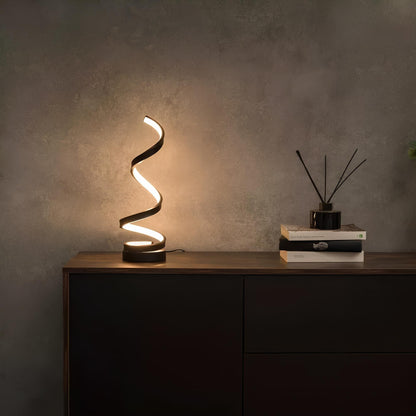 Industrielle Spiral-LED-Lampe mit Dimmfunktion und modernem Design
