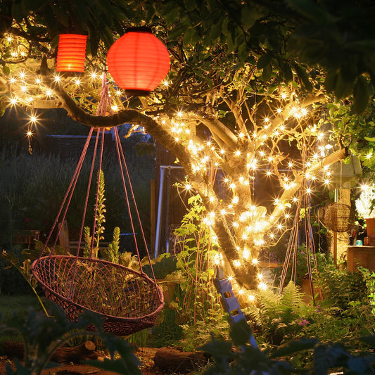 Solar-Gartenbeleuchtung – wasserdichte LED-Lichterkette für Garten und Terrasse
