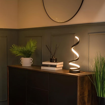 Industrielle Spiral-LED-Lampe mit Dimmfunktion und modernem Design