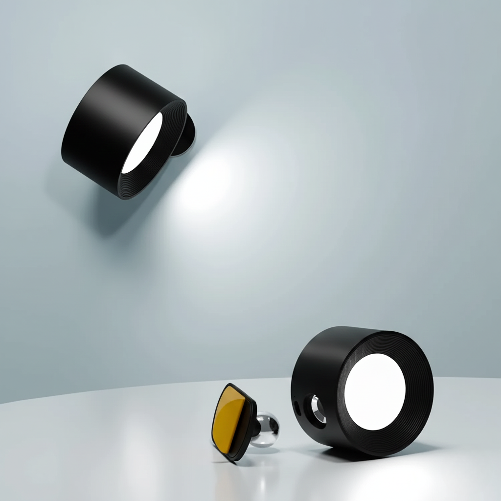 Multifunktionale kabellose Wandlampe – Aufladbar, Dimmbar und mit 360°-Drehung