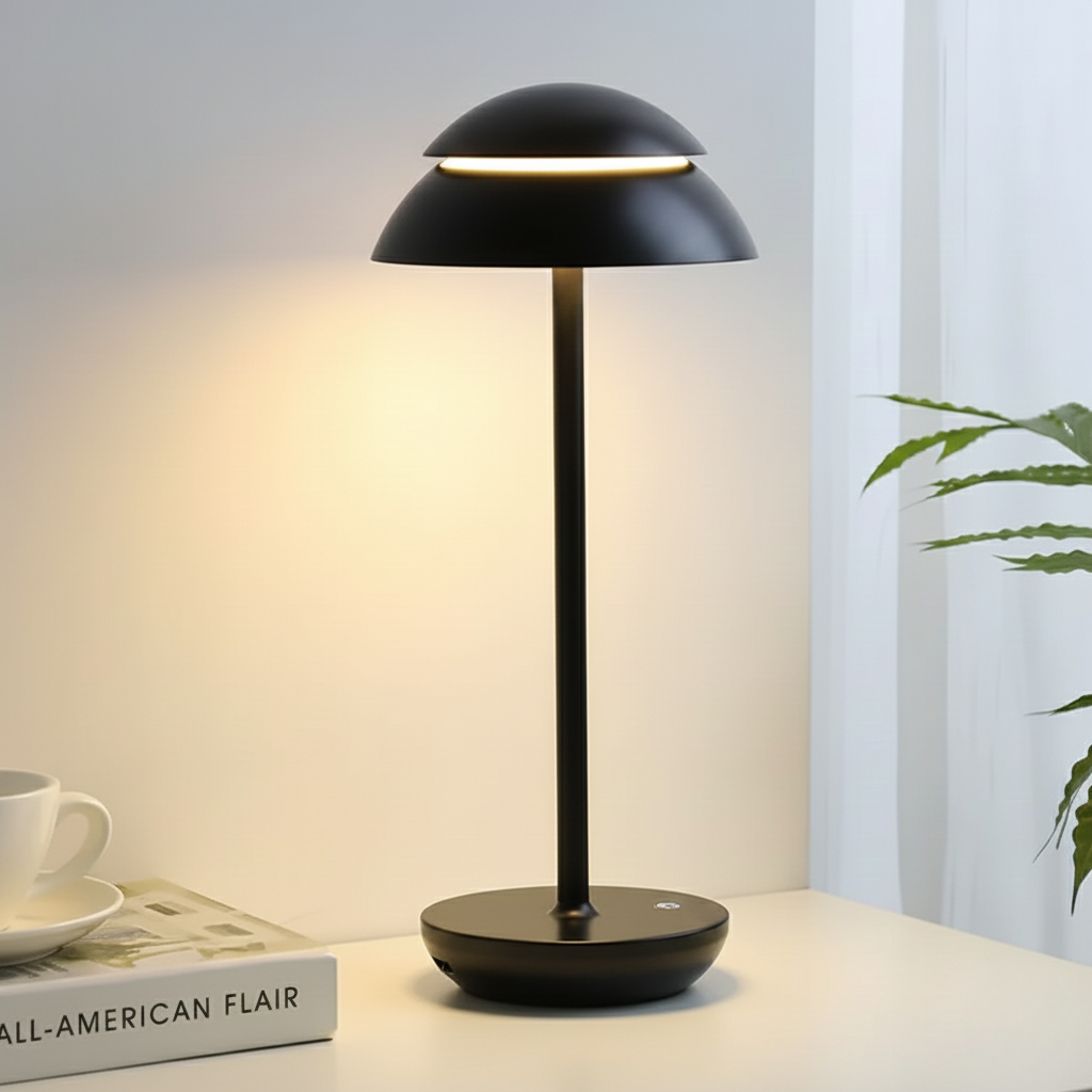 Stilvolle Aluminium-Tischlampe mit Dimmfunktion