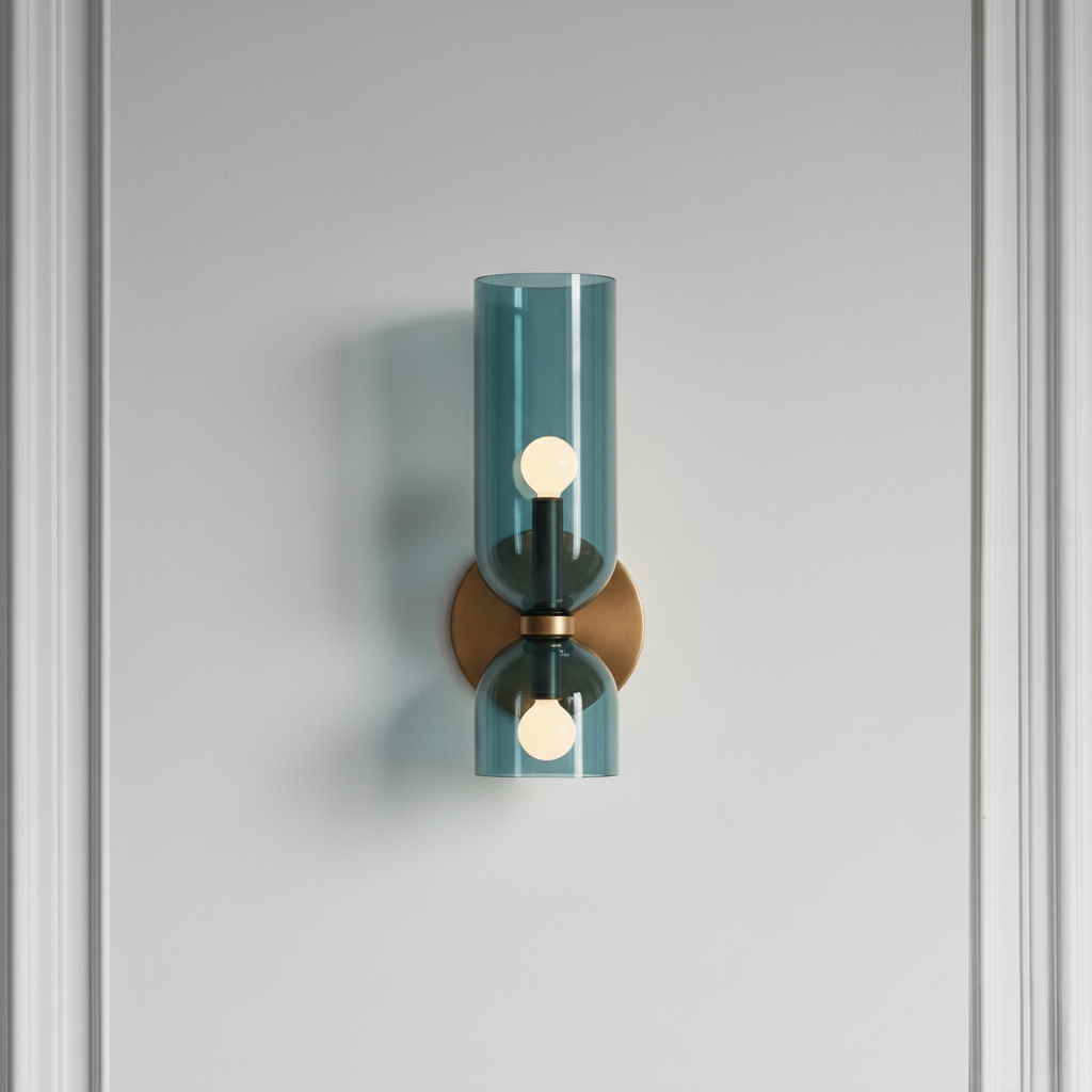 Flute – Elegante Wandleuchte aus Glas und Eisen im Retro-Stil