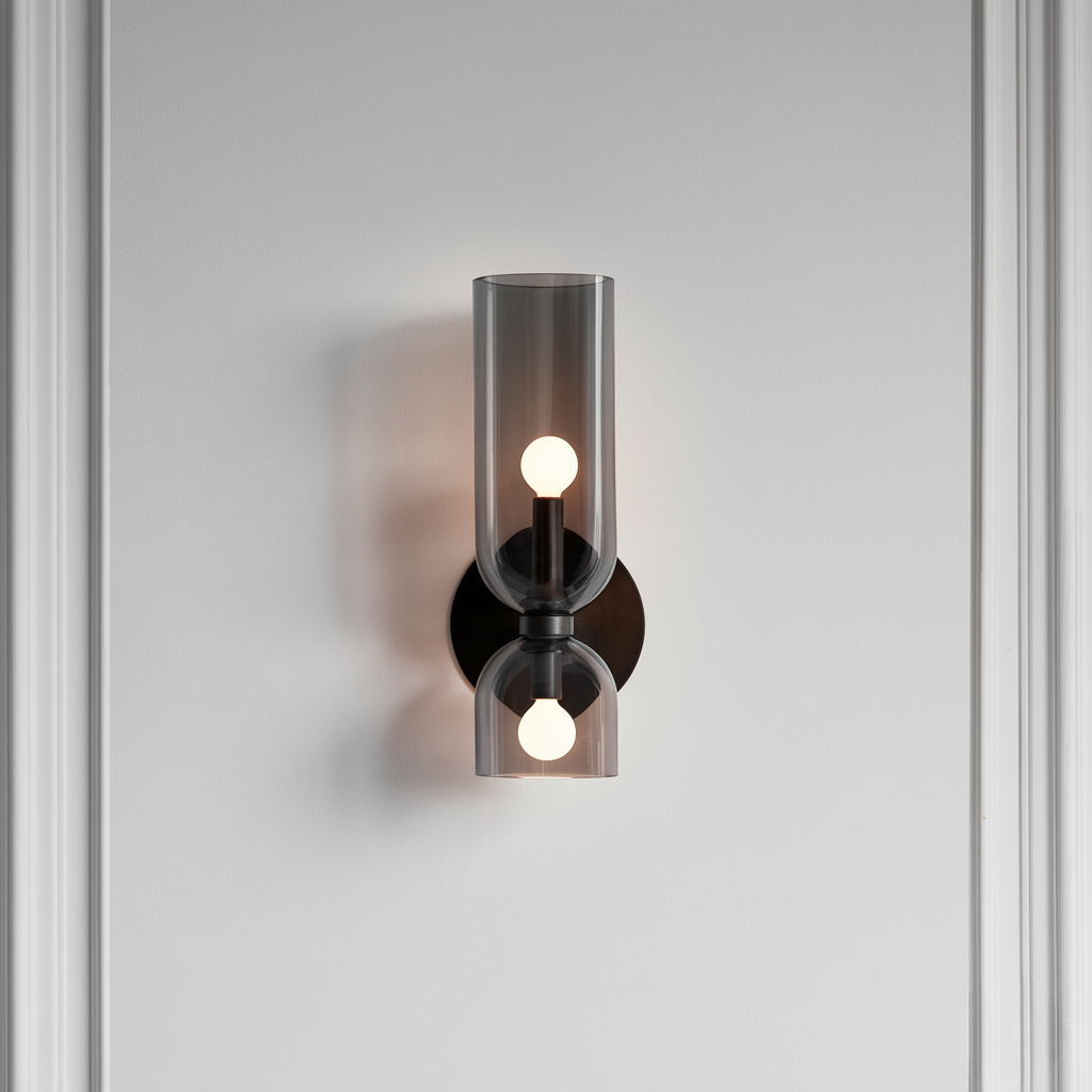 Flute – Elegante Wandleuchte aus Glas und Eisen im Retro-Stil