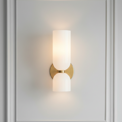 Flute – Elegante Wandleuchte aus Glas und Eisen im Retro-Stil