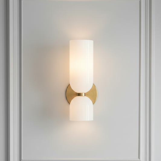 Flute – Elegante Wandleuchte aus Glas und Eisen im Retro-Stil