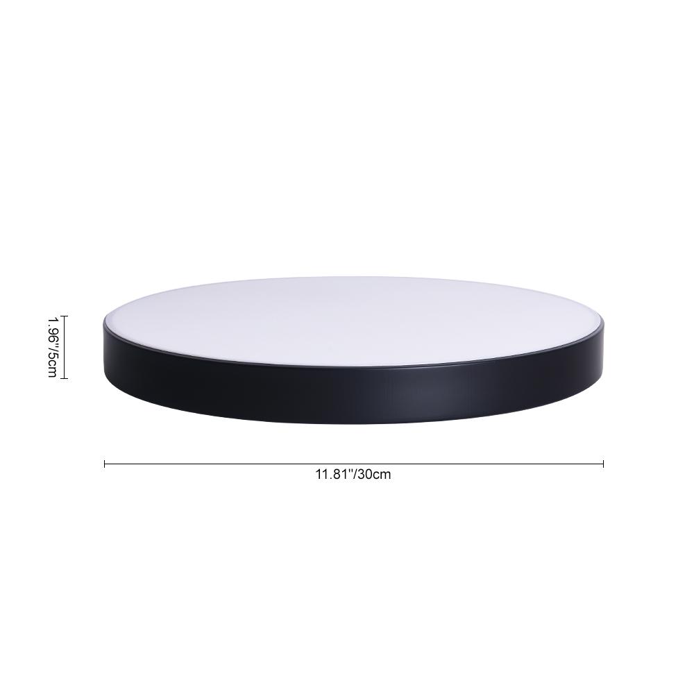 Erda – Moderne LED-Deckenleuchte mit Acrylschirm (Schwarz, 40/50 cm)