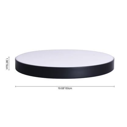 Erda – Moderne LED-Deckenleuchte mit Acrylschirm (Schwarz, 40/50 cm)