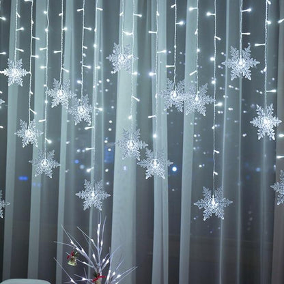 Schneeflocken-Lichterkette – Warme Winteratmosphäre