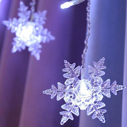 Schneeflocken-Lichterkette – Warme Winteratmosphäre