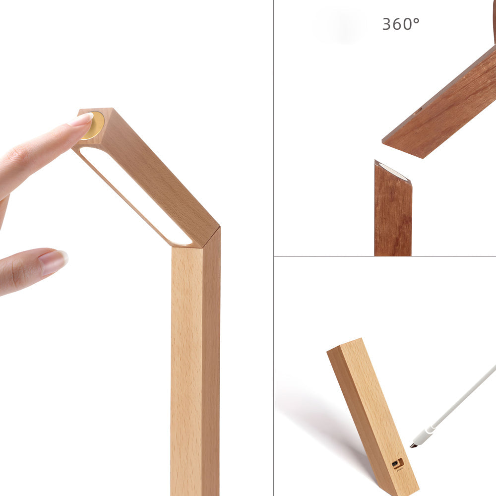 Tischlampe mit Touch-Steuerung, linearer LED-Beleuchtung und 360° verstellbarem Kopf