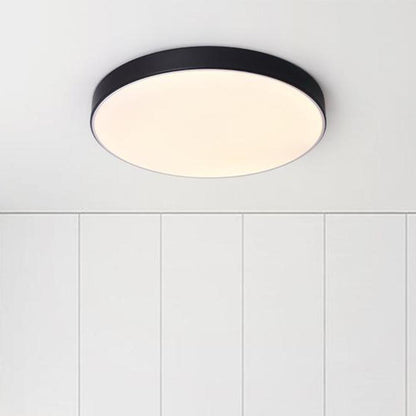 Erda – Moderne LED-Deckenleuchte mit Acrylschirm (Schwarz, 40/50 cm)