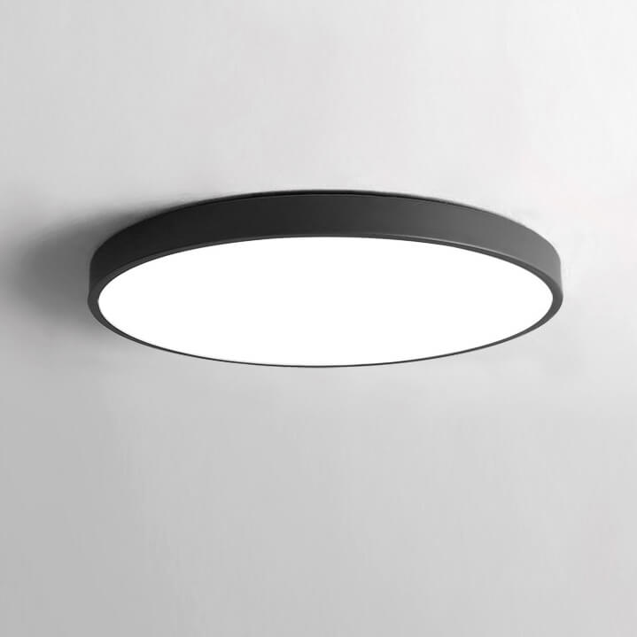 Erda – Moderne LED-Deckenleuchte mit Acrylschirm (Schwarz, 40/50 cm)