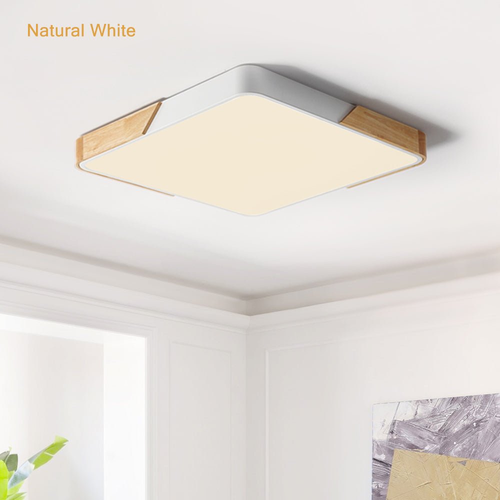 Löla – Moderne LED-Deckenleuchte mit Holz und Acryl-Diffusor