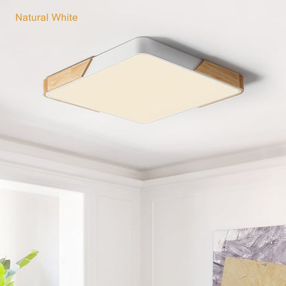 Löla – Moderne LED-Deckenleuchte mit Holz und Acryl-Diffusor