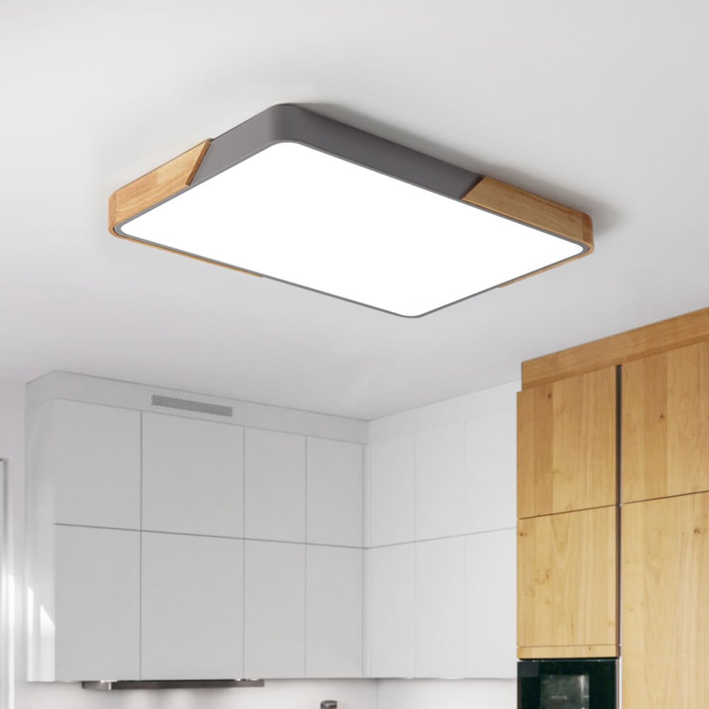 Löla – Moderne LED-Deckenleuchte mit Holz und Acryl-Diffusor