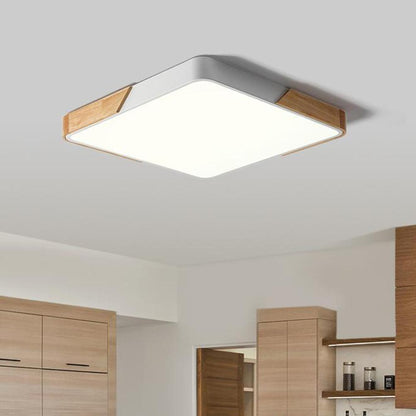 Löla – Moderne LED-Deckenleuchte mit Holz und Acryl-Diffusor