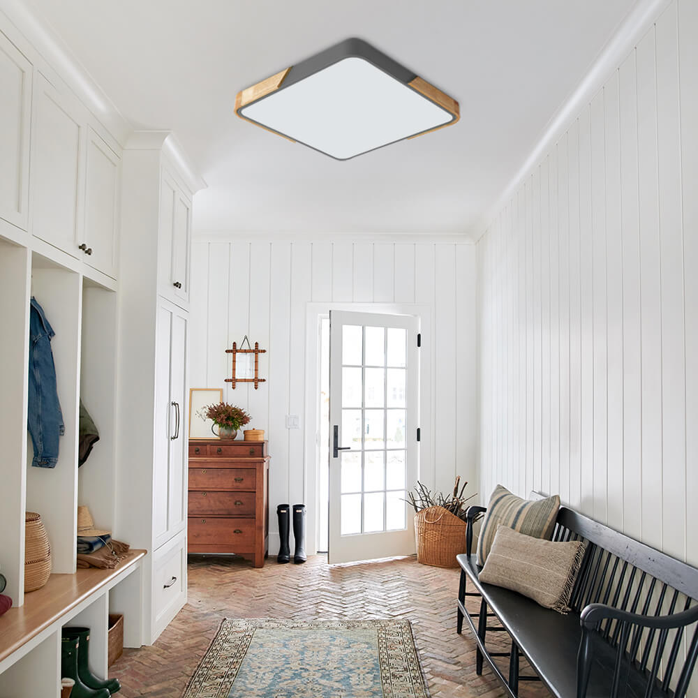 Löla – Moderne LED-Deckenleuchte mit Holz und Acryl-Diffusor