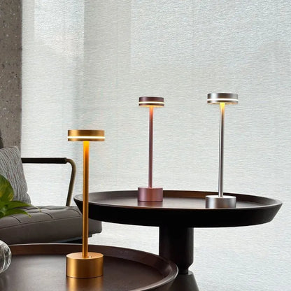 Elegante kabellose Tischlampe mit drei Lichtfarben und Dimmfunktion