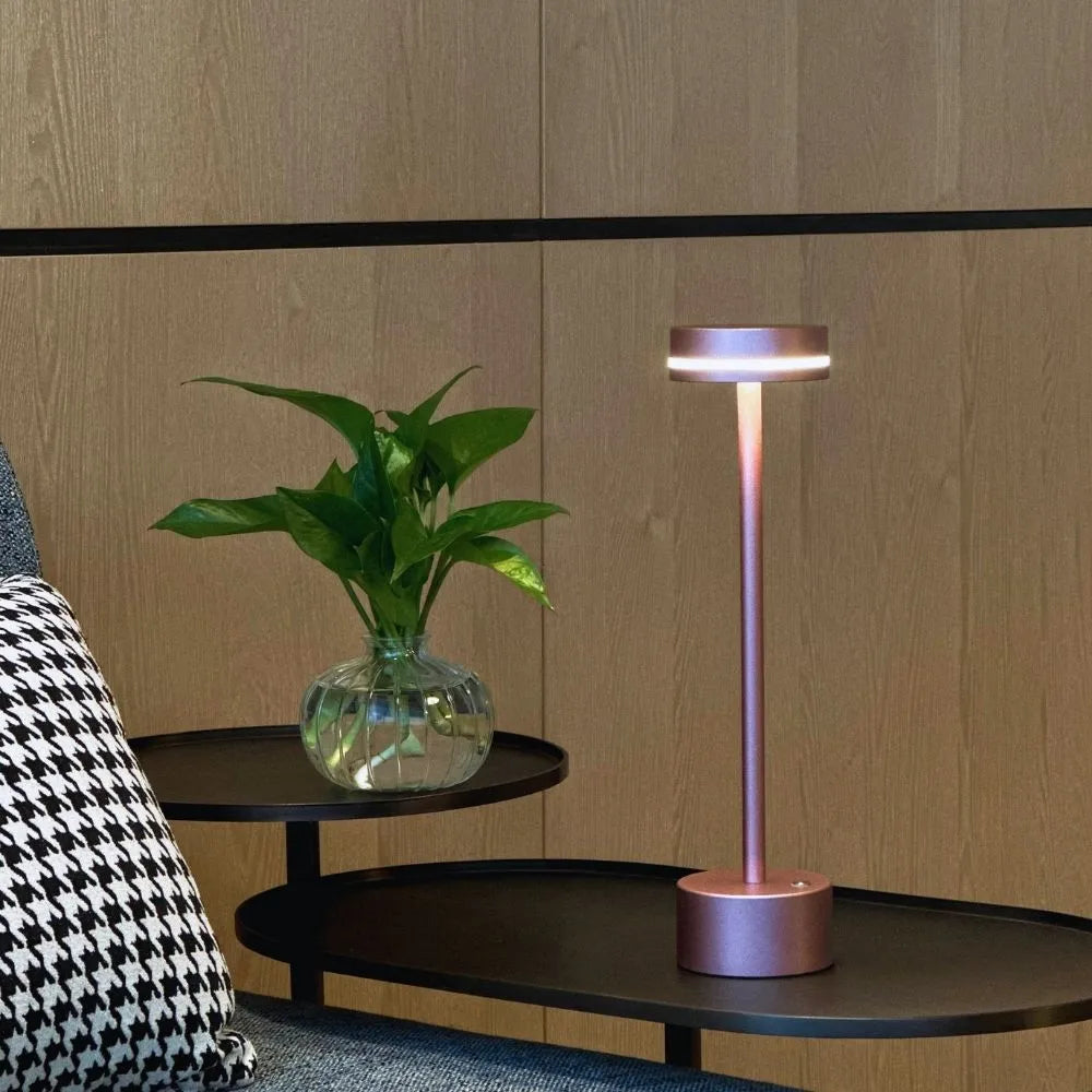 Elegante kabellose Tischlampe mit drei Lichtfarben und Dimmfunktion