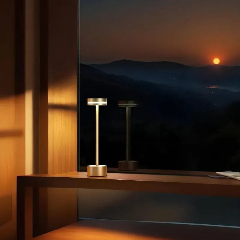 Elegante kabellose Tischlampe mit drei Lichtfarben und Dimmfunktion