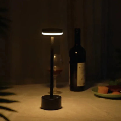 Elegante kabellose Tischlampe mit drei Lichtfarben und Dimmfunktion