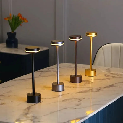 Elegante kabellose Tischlampe mit drei Lichtfarben und Dimmfunktion
